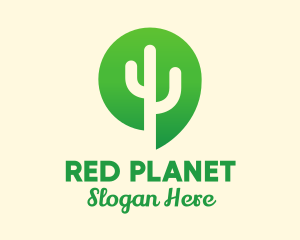 Green Cactus Plant logo design