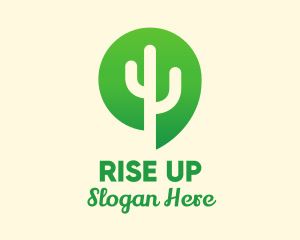 Green Cactus Plant logo design