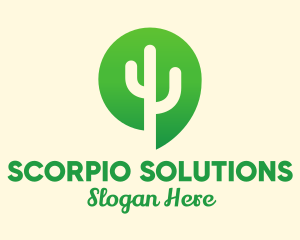 Green Cactus Plant logo design