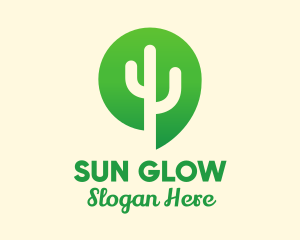 Green Cactus Plant logo design