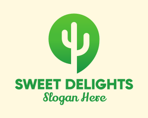 Green Cactus Plant logo design