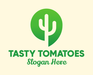 Green Cactus Plant logo design