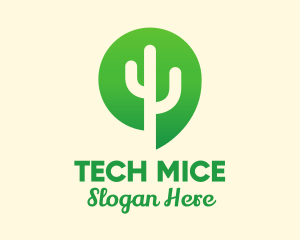 Green Cactus Plant logo design