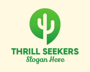 Green Cactus Plant logo design