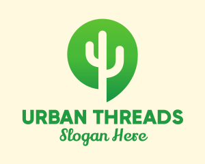 Green Cactus Plant logo design