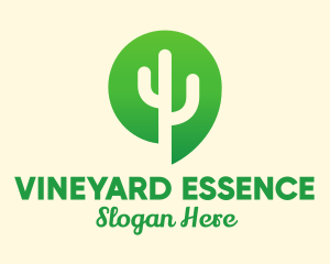 Green Cactus Plant logo design