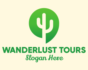 Green Cactus Plant logo design