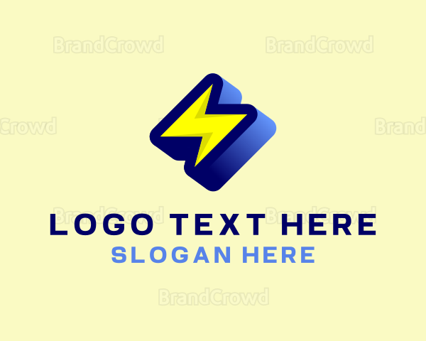 Modern Lightning Bolt Logo