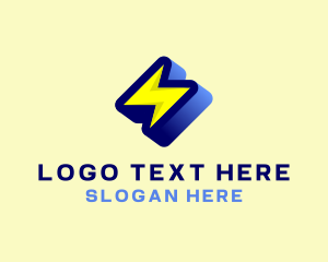 Logistic - Modern Lightning Bolt logo design