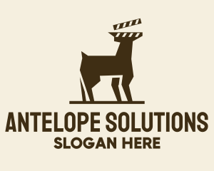 Deer Movie Clapboard logo design