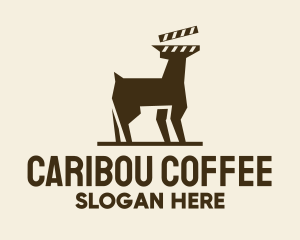 Caribou - Deer Movie Clapboard logo design