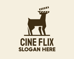 Movie - Deer Movie Clapboard logo design