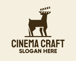Filmmaking - Deer Movie Clapboard logo design