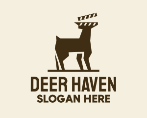 Deer Movie Clapboard logo design