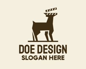 Deer Movie Clapboard logo design