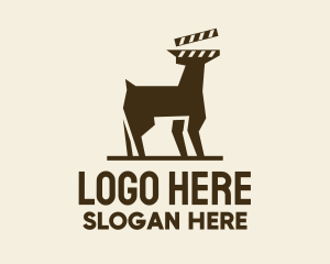 Video - Deer Movie Clapboard logo design