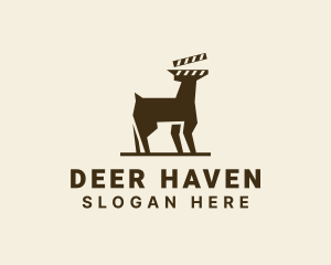 Deer Film Clapboard logo design