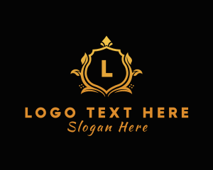 Shield - Luxurious Leaf Hotel logo design