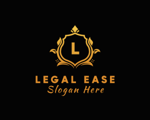 Shield - Luxurious Leaf Hotel logo design