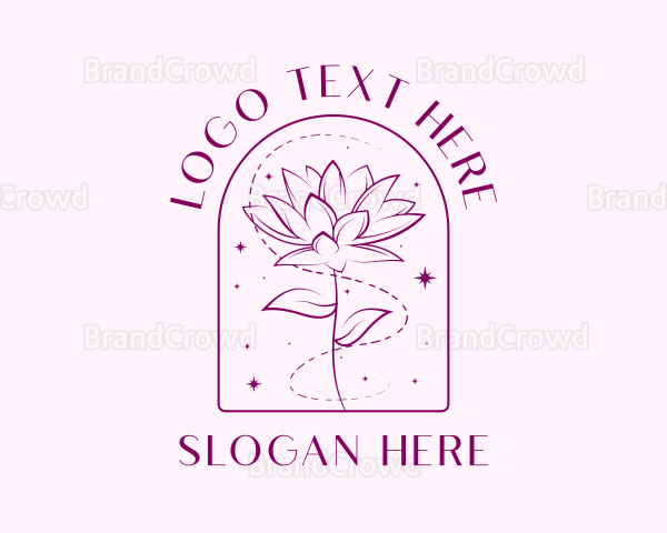 Fashion Glitter Flower Logo