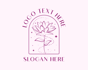 Beautician - Fashion Glitter Flower logo design