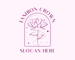 Fashion Glitter Flower logo design