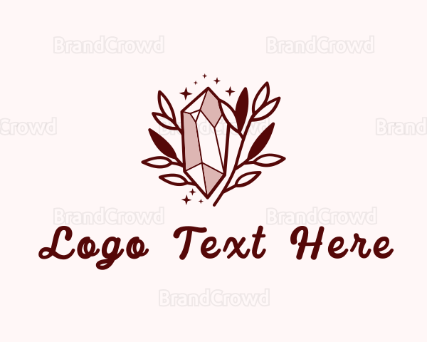 Red Glamorous Crystal Logo