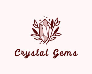 Red Glamorous Crystal logo design