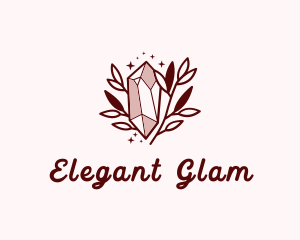 Glamorous - Red Glamorous Crystal logo design
