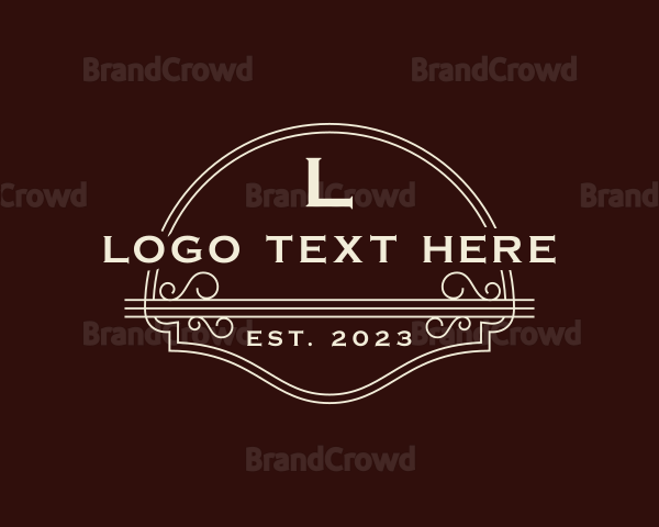 Retro Elegant Western Saloon Logo