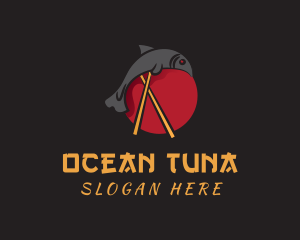 Tuna - Tuna Fish Chopsticks logo design