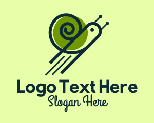 Slug - Flying Snail Rocket logo design