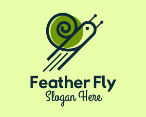 Flying Snail Rocket logo design