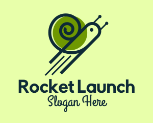 Flying Snail Rocket logo design