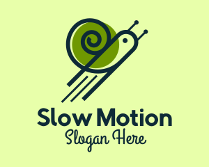 Snail - Flying Snail Rocket logo design