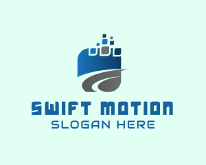 Swoosh - Digital Tech Swoosh logo design