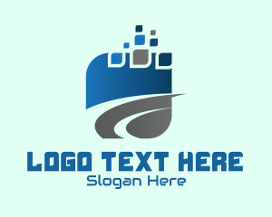 Digital Tech Swoosh Logo