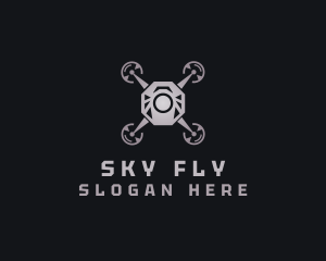 Surveillance Aerial Drone logo design