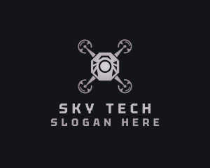 Drone - Surveillance Aerial Drone logo design