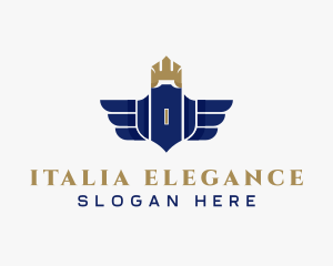 Elegant Royalty Wings logo design