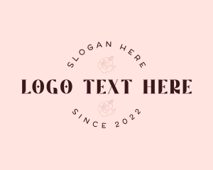 Skin Care - Feminine Flower  Wordmark logo design
