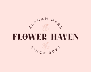 Feminine Flower  Wordmark logo design