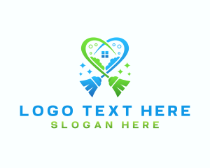 Cleaning - Broom House Cleaning logo design