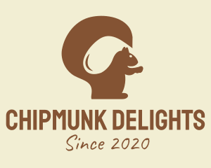 Chipmunk - Brown Squirrel Golf logo design