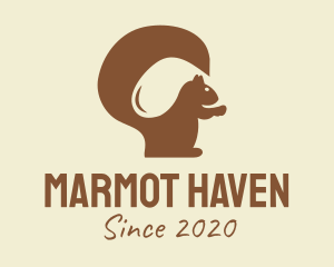 Marmot - Brown Squirrel Golf logo design