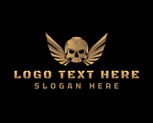 Transformation - Skull Wings Gaming logo design