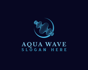 Wave Frequency Beat logo design