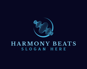 Wave Frequency Beat logo design