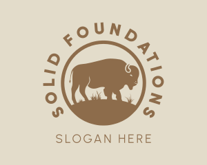 Buffalo - Bison Ranch Livestock logo design