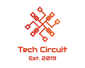 Gradient Circuitry Tech logo design